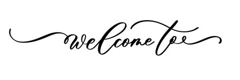 Welcome To Wedding Calligraphy Text Hand Written Elegant Ornate