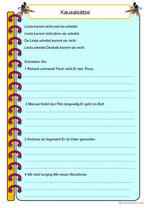 208 Syntax Deutsch DAF Arbeitsblätter pdf doc