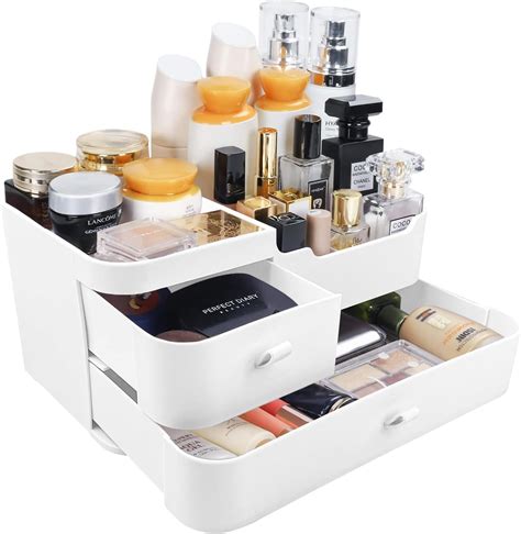 Mdesign Organiseur Maquillage Bo Te De Rangement Maquillage Avec Cinq