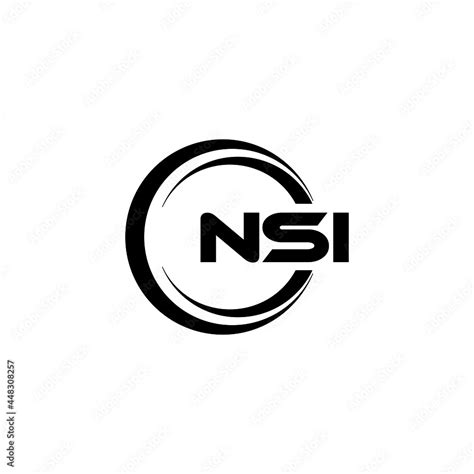 NSI letter logo design with white background in illustrator, vector ...