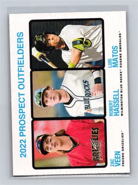 2022 TOPPS HERITAGE Minor League 181 Zac Veen Robert Hassell Luis