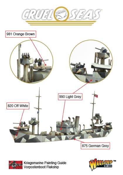 Cruel Seas Kriegsmarine Paint Set Warlord Games