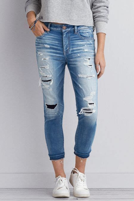 American Eagle Outfitters Aeo Hi Rise Jegging Jeans Crop High Waist