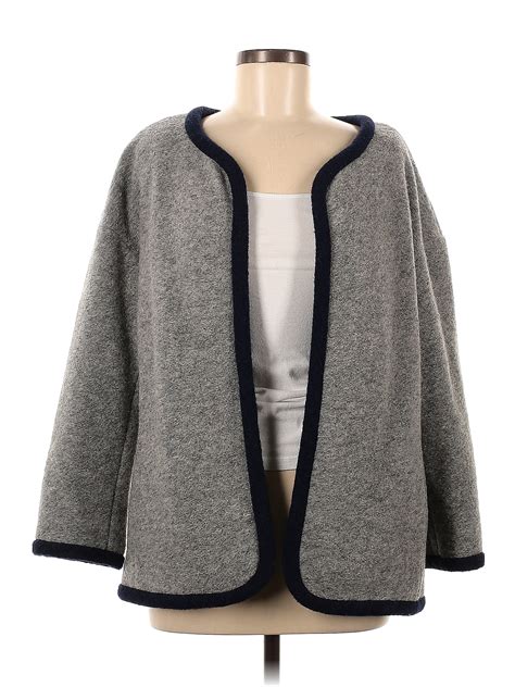 J Crew Color Block Gray Wool Coat Size M Off Thredup