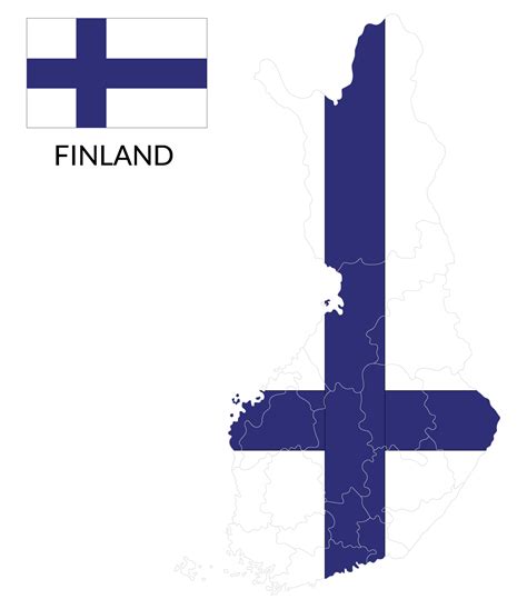 Finlandia Mapa Mapa De Finlandia Con Finlandia Bandera 35627605 Png