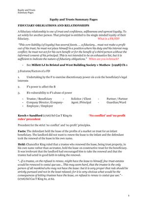 Complete Constitution Of Trusts And Formalities Notes CONSTITUTION OF