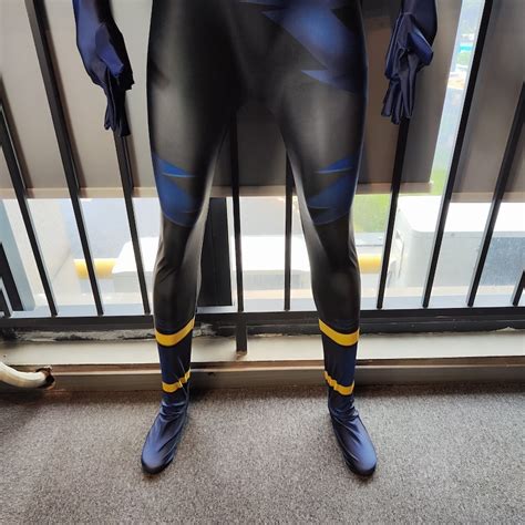 Teen Titans Static Shock Costume Cosplay Suit Future Shock Bodysuit for ...