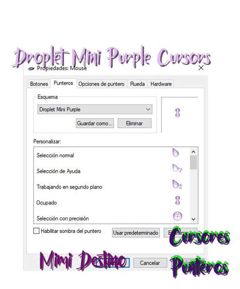 Droplet Mini Purple Cursors Cursores By Nalexnu On DeviantArt