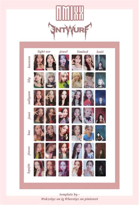 Stunning NMIXX Photocard Template For K Pop Fans