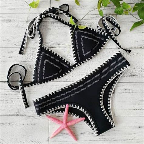 Neoprene Crochet Bikini Set Crochet Bikini Set