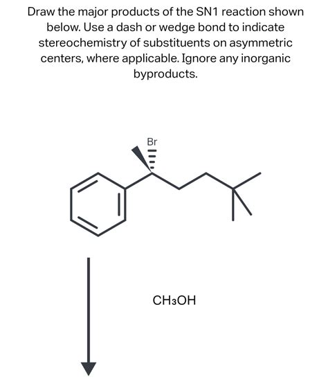 Solved Draw The Major Products Of The Sn Reaction Shown Chegg