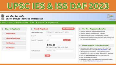 UPSC IES ISS DAF 2023 Link Activated At Upsc Gov In Steps To Apply