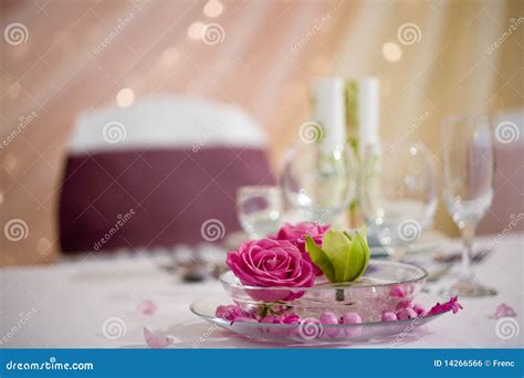 Dinner table with flowers stock photo. Image of table - 14266566