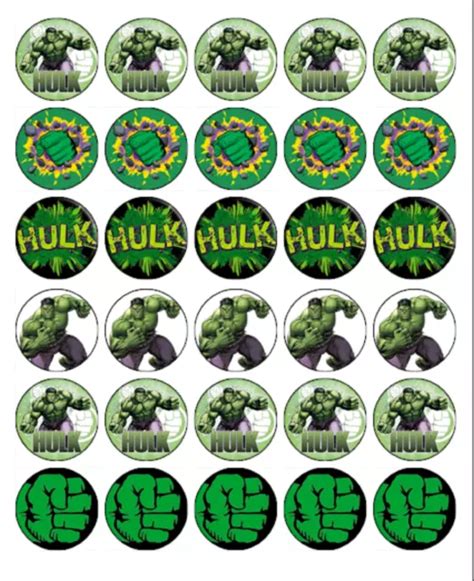 Hulk Cake Topper Edible Birthday Cupcake Decoration Picclick Uk