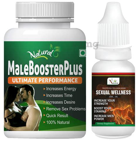 Natural Combo Pack Of Male Booster Plus 60 Capsule And Sexual Wellness Oil 15ml Buy Combo Pack Of