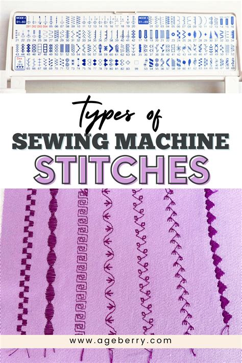 Sewing Machine Stitches Names