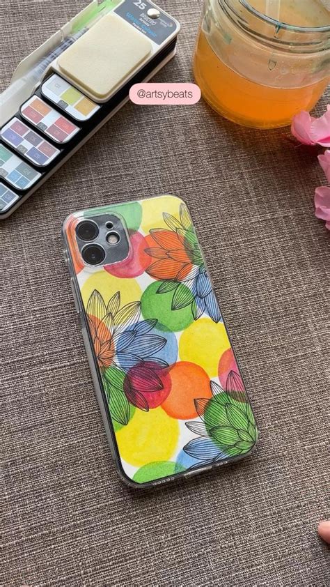 Diy Colourful Phone Case 💛💙💚🧡 Phone Case Diy Paint Diy Phone Case