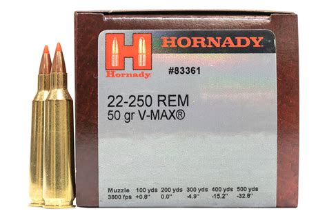 Hornady 22 250 Remington 50 Gr V MAX 50 Box Sportsman S Outdoor