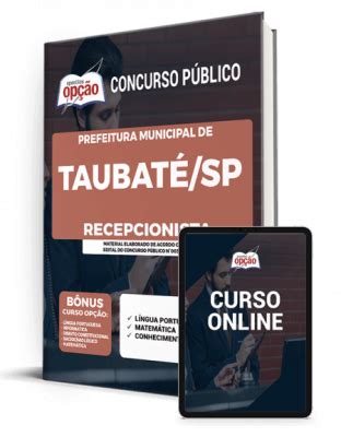 Apostila Prefeitura de Taubaté Recepcionista 2021 Download Apostila