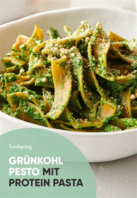 Protein Pasta mit Grünkohl Pesto Heimisches Superfood Rezept