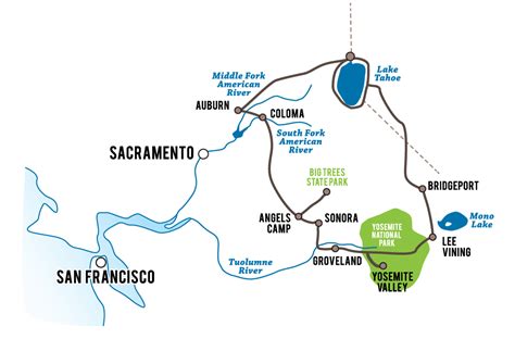 Tahoe Yosemite Trail Map Channa Antonetta