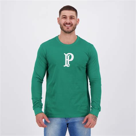 Camiseta Palmeiras Palestra Manga Longa Verde Futfanatics