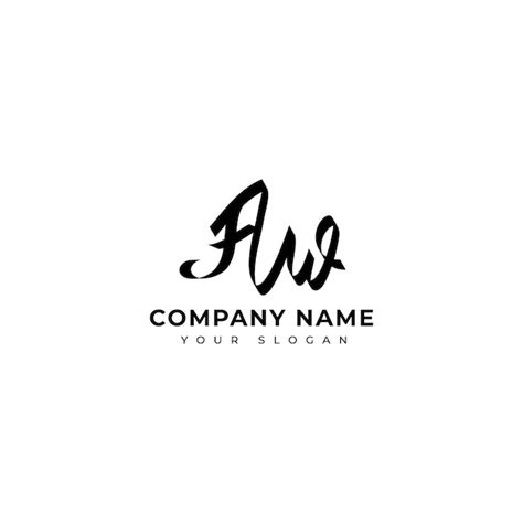 Premium Vector Aw Initial Signature Logo Vector Design