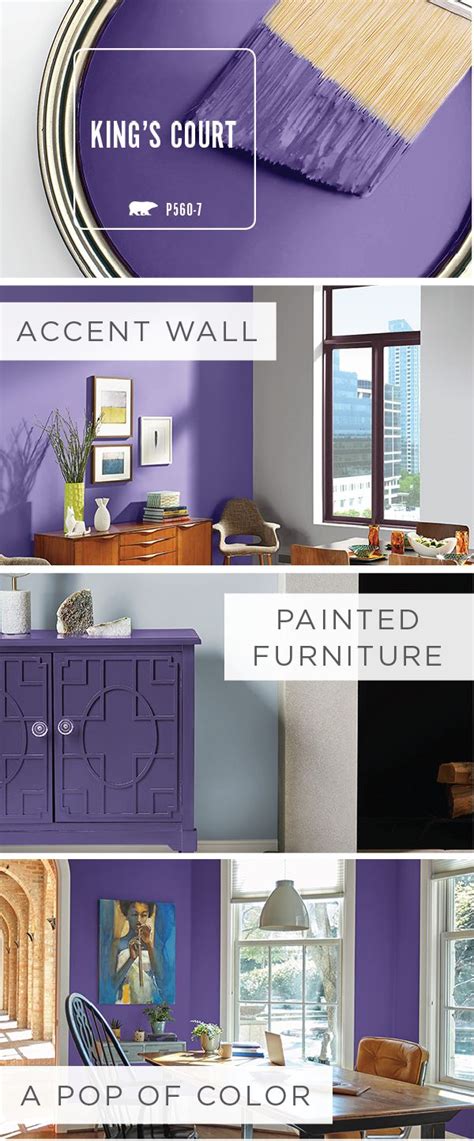 Color Of The Month Kings Court Colorfully Behr Purple Paint