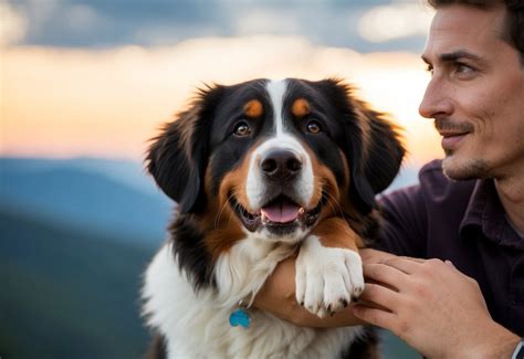 bernese put  paw   understanding  lovable gesture