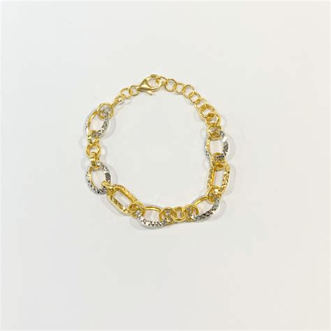 Gold Two Tone Bracelet – Kampung Malayu Goldsmith