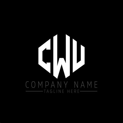 CWU letter logo design with polygon shape. CWU polygon and cube shape ...