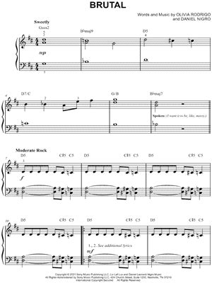 Brutal Sheet Music 10 Arrangements Available Instantly Musicnotes