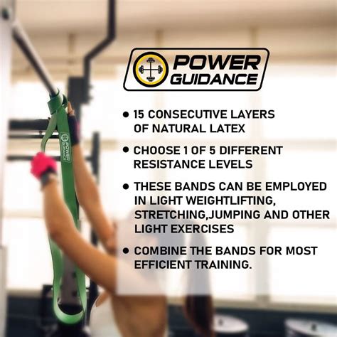 POWER GUIDANCE Pull Up Assist Bands Stretch Resistance Band