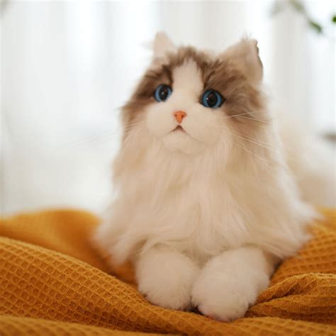 Ragdoll Cat Plush Toy Realistic Cat Plushie Kitten Stuffed Animal