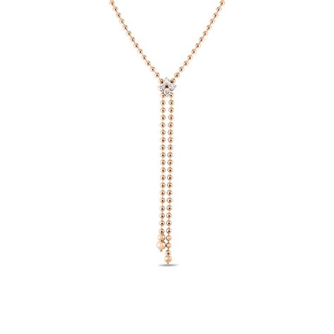 18k Rose Gold Love In Verona Diamond Flower Zipper Necklace Roberto Coin North America