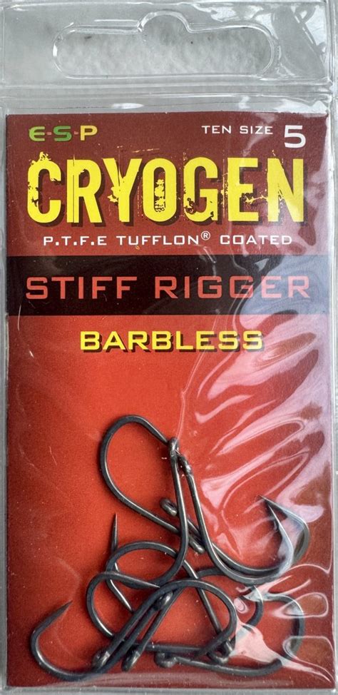 Cryogen Stiff Rigger Barbless Size5 10 Pack