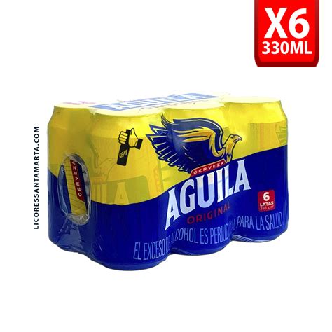 Aguila Original Lata 330ml Six Pack Licores Santa Marta