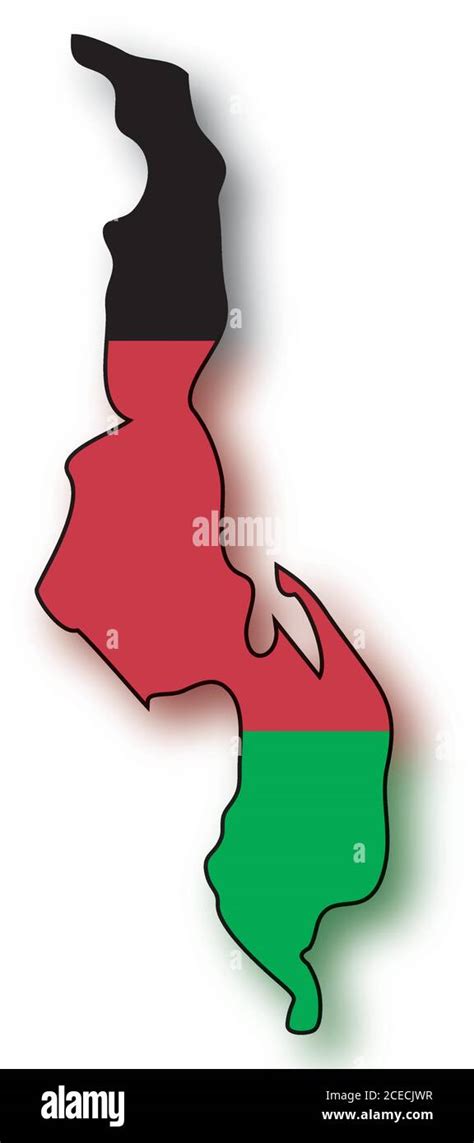 Malawi Map Flag Stock Vector Image And Art Alamy