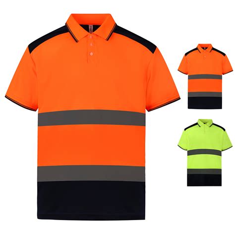 Yoko Hi Vis Two Tone Polo Shirt Brook Hi Vis High Quality