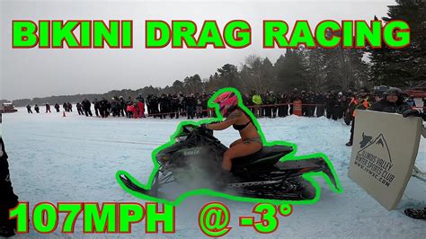 Bikini Snowmobile Racing The North Woods Part 2 Youtube