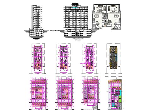 Edificio En Autocad Descargar Cad Mb Bibliocad