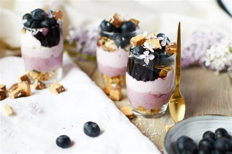 Heidelbeer Schichtdessert Im Glas Birkengold Rezept Dessert