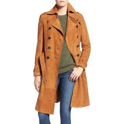 Women S Rebecca Minkoff Amis Double Breasted Suede Trench Coat