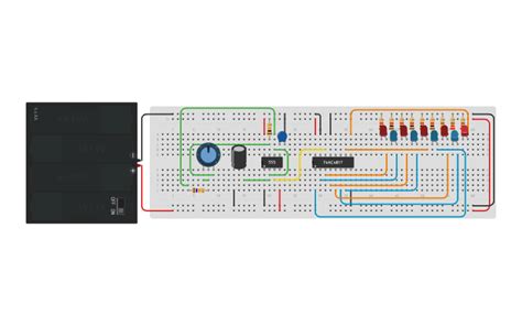 Circuit Design 555 Led Chaser Circuit Tinkercad