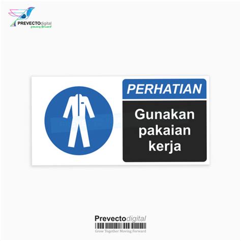 Jual Sticker Safety Sign K Ansi Z Rambu Gunakan Pakaian Kerja