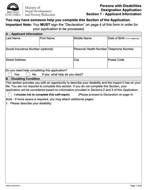 BC Persons With Disabilities Designation Application PWD World OSCAR