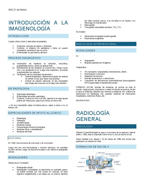 Clase 1 Introducción a la imagenología INTRODUCCIÓN A LA IMAGENOLOGÍA