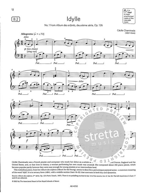 Abrsm Piano Exam Pieces 2023 2024 Grade 4 Audio Im Stretta Noten