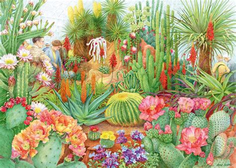 The Flower Show Desert Plants 1000 Pieces Falcon Puzzle Warehouse