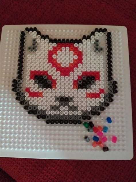 Kitsune Mask Hama Beans Kitsune Hamabeans Diy Perler Bead Crafts Easy Perler Beads Ideas